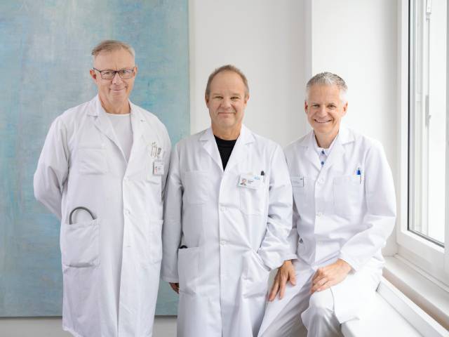 Dr. med. Franco Gambazzi, Prof. Dr. med. Christoph Mamot und Prof. Dr. med. Hans-Joachim Kabitz