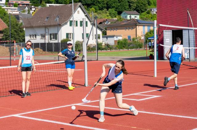 Der TV Zeiningen im Einsatz beim Fachtest Unihockey