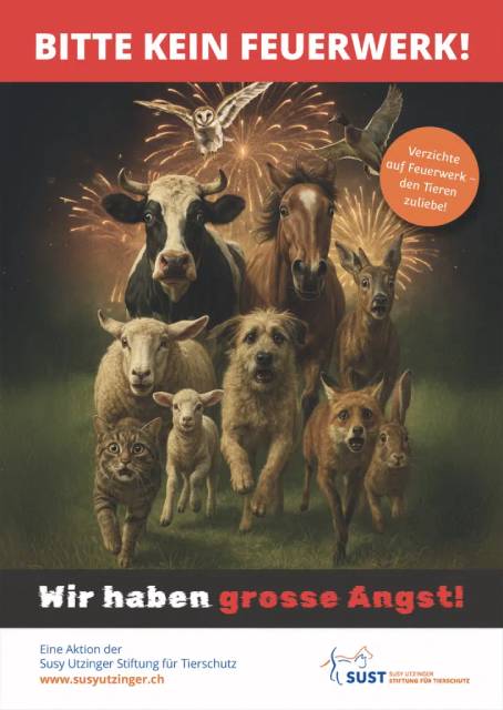 Viele Tiere reagieren auf laute Geräusche mit Flucht.