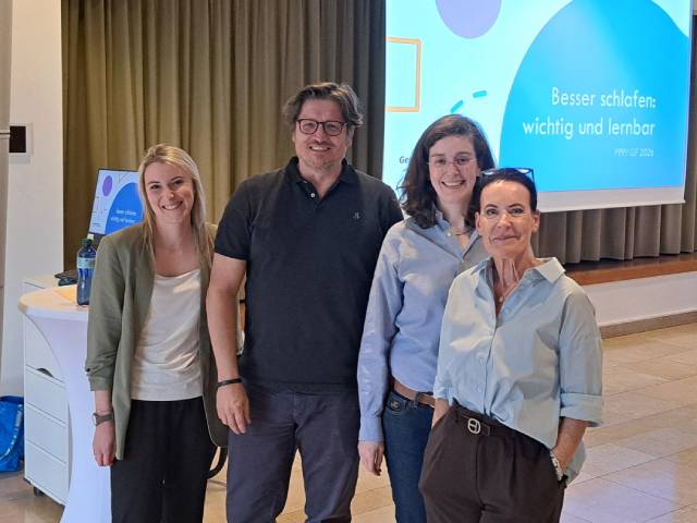 Gruppenbild (von links): Carolin Stoll, Dr. Patrick Fachinger, Pia-Cristina Zimmermann, Béa Bieber. Foto: zVg